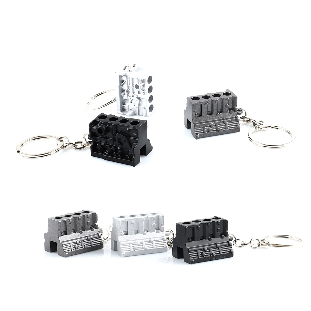 Цинковый сплав металлический блок цилиндров двигателя брелок