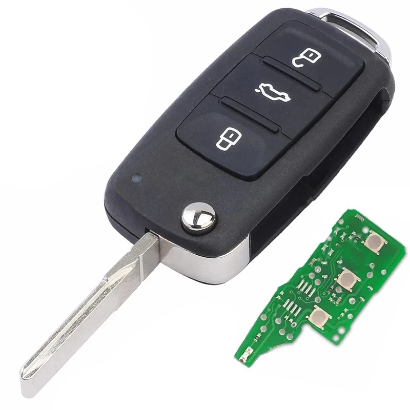 Фото Дистанционный ключ KEYECU 5K0837202BH 5K0837202DH 433 МГц для VW Caddy Transporter Beetle Jetta Sharan Scirocco Polo Tiguan 2016 2017 MQB №3