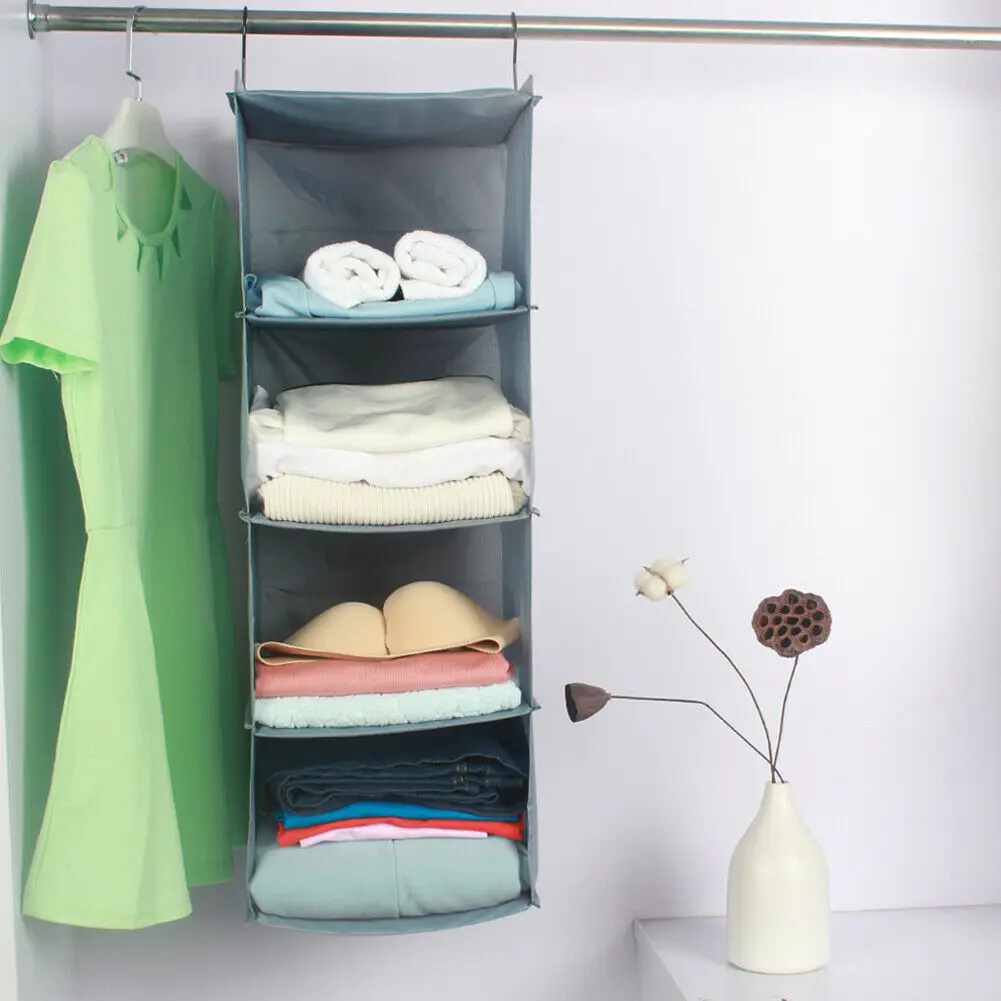 Home Storage Hanging Organizers Wardrobe Organizer Bag Closet Shelf Cloth Hanger Rack Container | Дом и сад