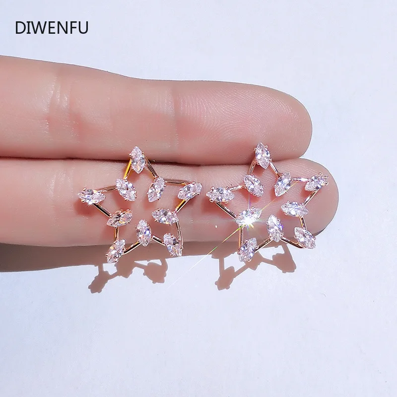 

Diamonds Fashion Jewelry S925 Silver Earrings Women star Halloween Fine Jewelry Silver Bohemia Anniversary Halloween Earrings