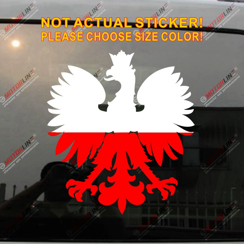 Наклейка с изображением орла Polska герба Польши травы полийский флаг виниловая