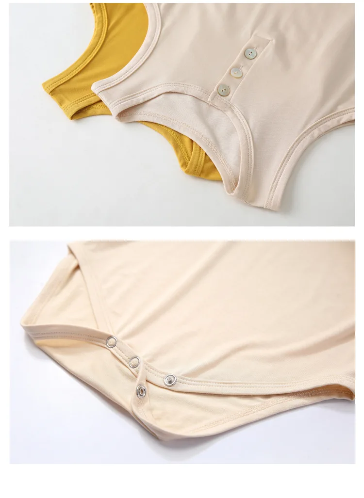 

2021 summer baby leotard waist Modal home service boy and girl care belly newborn baby Pajamas baby girl clothes