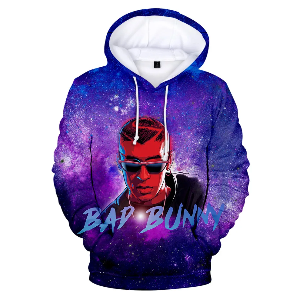 

2021 осень зима толстовки bad bunny 3D цифровая печать толстовки мужчины/женщины мода уличная Толстовка Повседневный пуловер Одежда