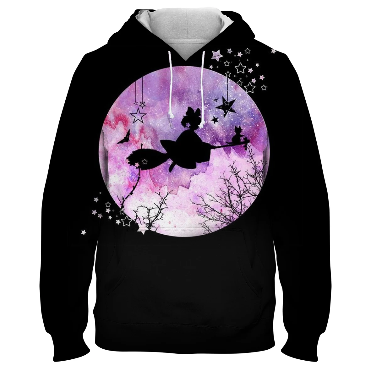 

Kiki's Delivery Service Retro Anime Men's Oversized Hoodie Boy Male Long Sleeve Pullover Sweatshirt Harajuku 3D Anime Streetwear