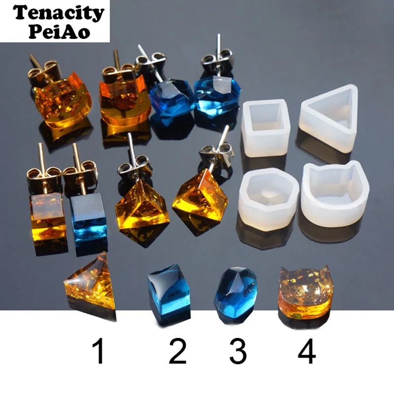 Форма из жидкого силикона для ювелирных украшений сделай сам смолы формы сережек