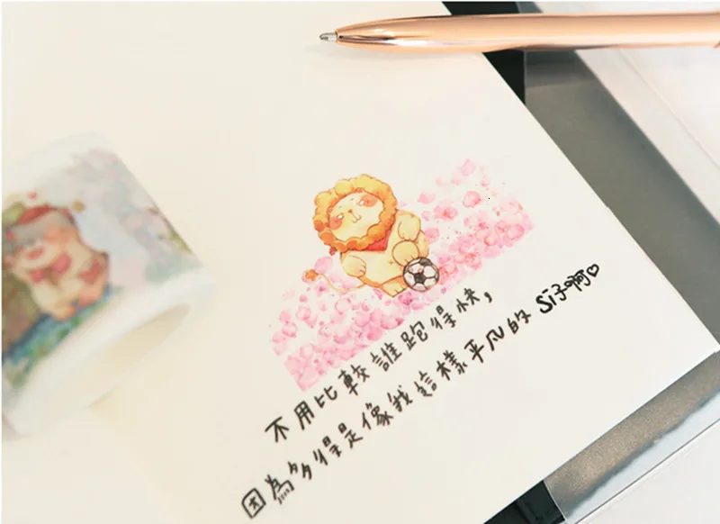 1 шт. Милая мультяшная маскирующая лента kawaii клейкая лента васи Скрапбукинг наклейки для украшения школьные канцелярские принадлежности 024051