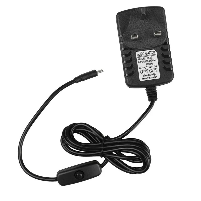 USLION AC100-240V 5 в постоянного тока 3 А кнопка переключения питания адаптер