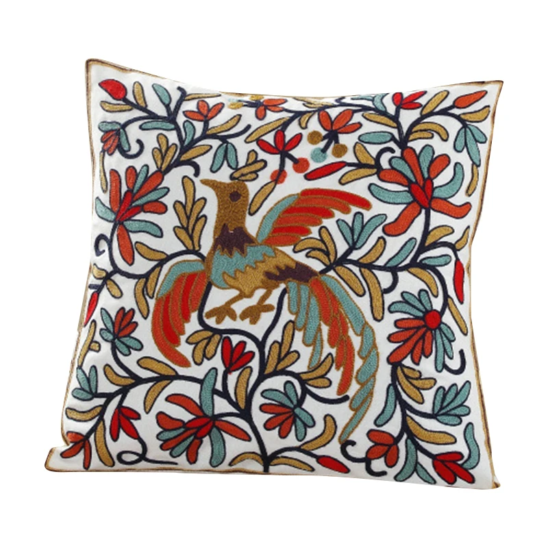 

Cotton Embroidered Towel Embroidered Pillow Vintage Embroidery Pillow Case Cushion Cover Ethnic National Handmade