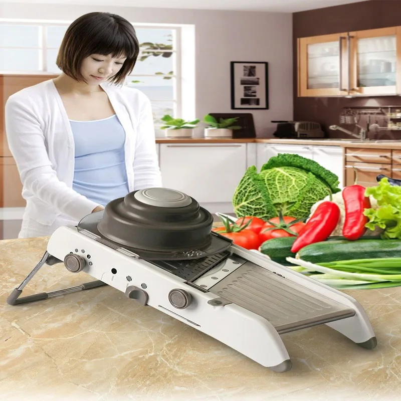 

Vegetable Cutter Professional Grater Kitchen Supplies Adjustable 304 Stainless Steel Blades Slicer Vegetable