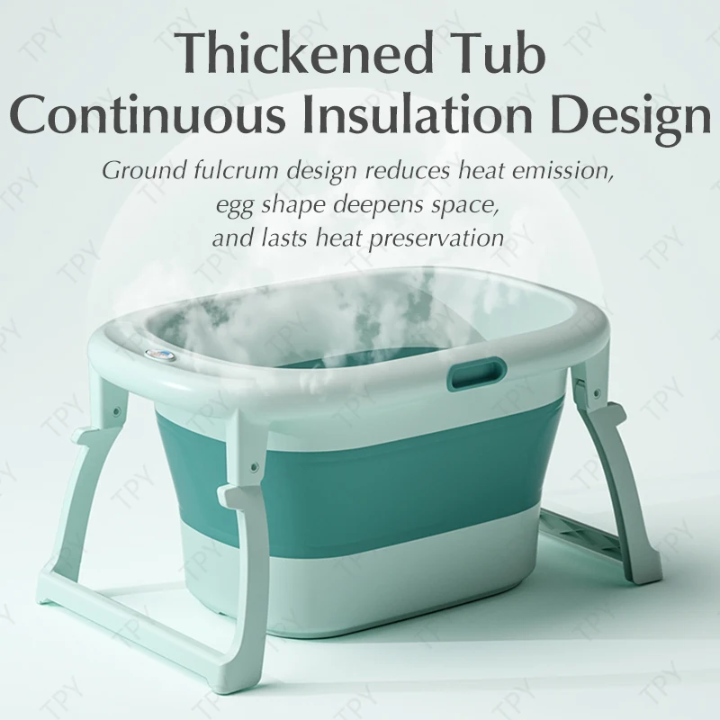 

Bathtub Baby Folding Tub Bath Barrel 0-15Y Swim Plastic Portable Folding Home Bath Heat Preservation Children's Bath Bucket