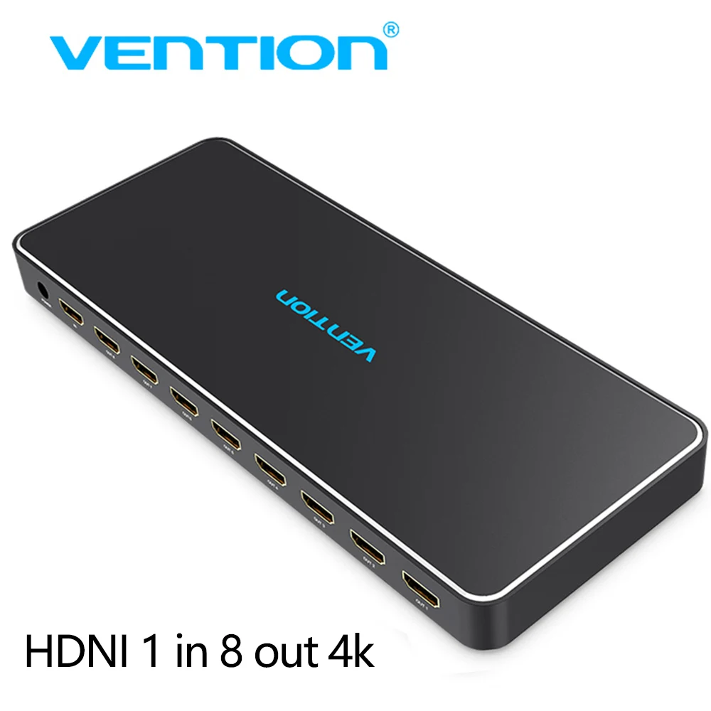 Vention Высокое качество 8 портов 1 в выход 1x8 Переходник HDMI разветвитель аудио видео