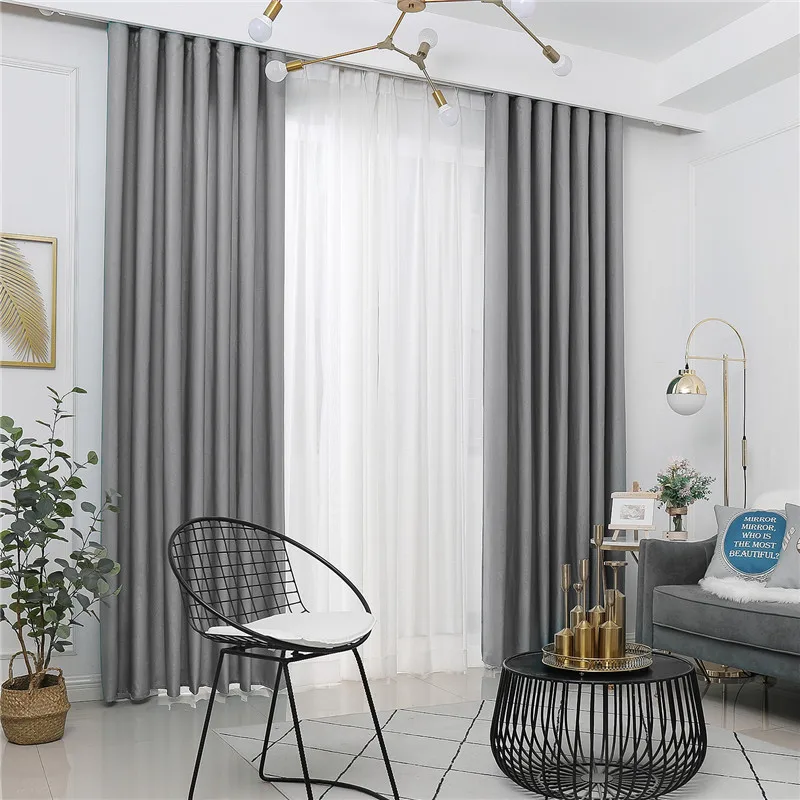 Мягкие бархатные светонепроницаемые шторы YokiSTG для гостиной спальни однотонные