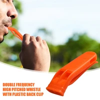 plastic sports match dual band whistle outdoor camp hiking survival loud whistle emergency multifunction equipment kit