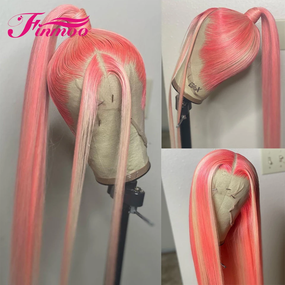 Парик из натуральных волос розового и светлого цвета 30 дюймов |