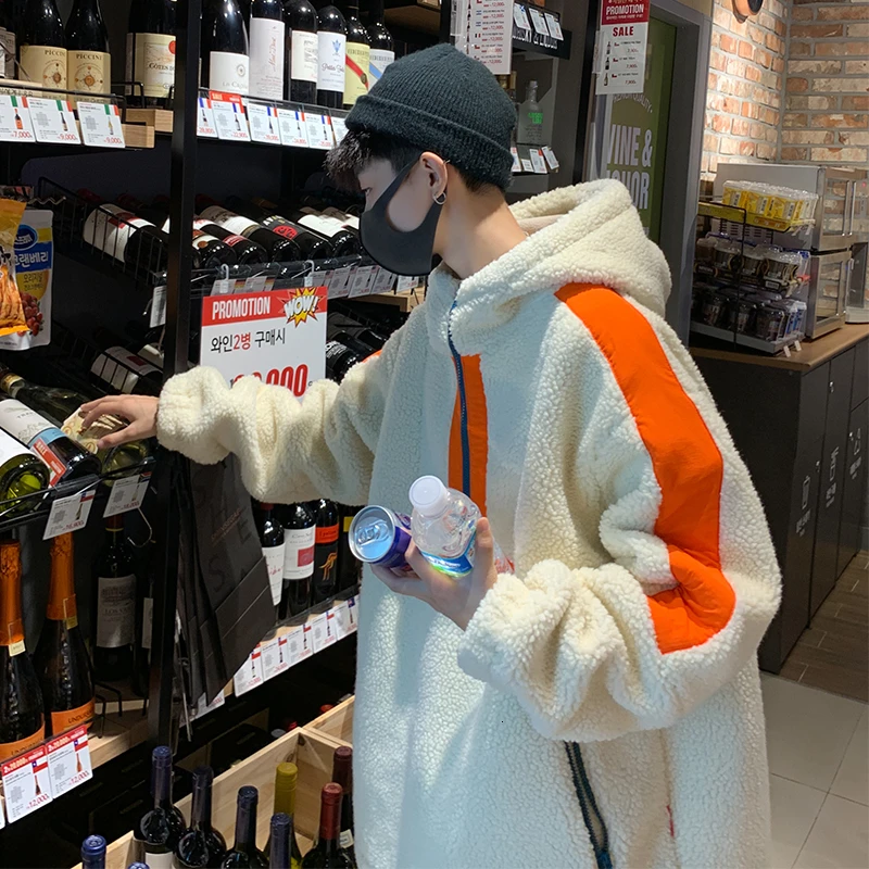 Зима 2019 мужской пуловер высокого качества утолщенный овечья шерсть с капюшоном