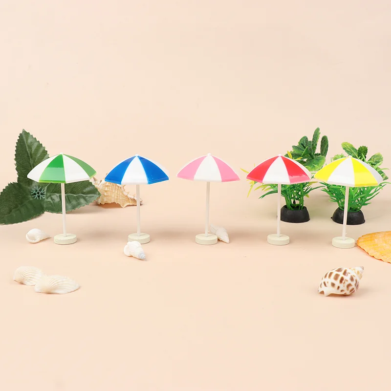 

1/12 DollHouse Miniature Beach Sun Umbrella Colorful Scenes Decoration Kids Toys Beach Parasol Doll House