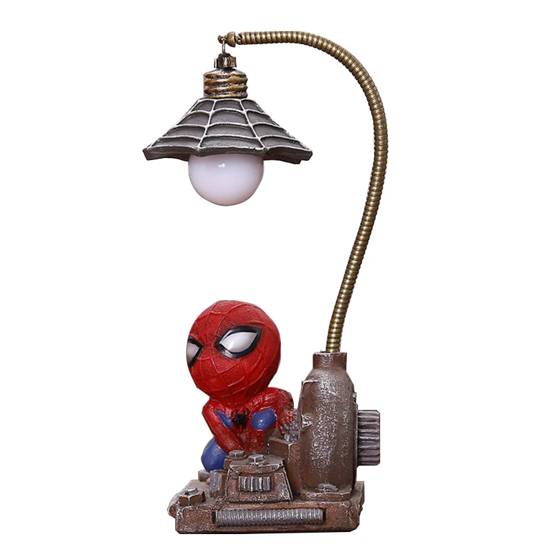 

Super Spiderman Avengers Union 3 Led Night Light Resin Craft Kid's Home Desktop Table Lamp Figurines Birthday Xmas Gifts ZM109
