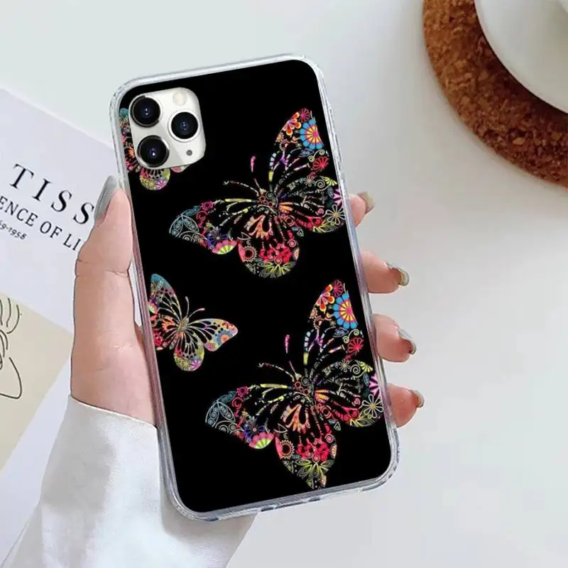 

Cute Butterfly Patterned cover Phone Case For iphone 12 5 5s 5c se 6 6s 7 8 plus x xs xr 11 pro max