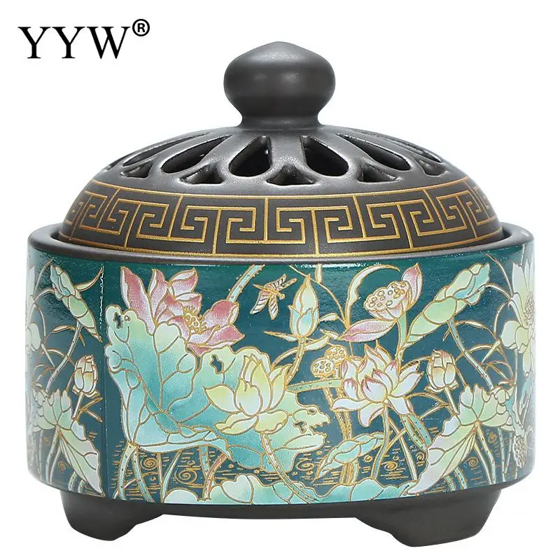 

Creative Enamel Incense Burner Ceramic Aromatherapy Stove Incense Decoration Incense Stick Holder Home Office Decoration