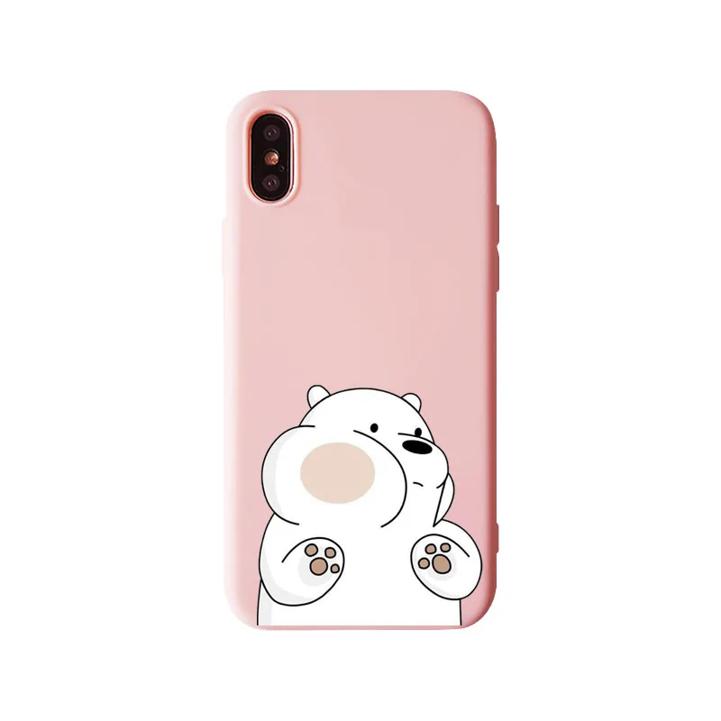 TPU Роскошный мягкий ТПУ чехол для телефона для iPhone 11 11Pro X XS MAX XR 5 5S SE 6 6s, 7, 7 plus, 8, 8 plus, в мультяшном стиле, мы вся правда о медведях крышка - Цвет: TPU