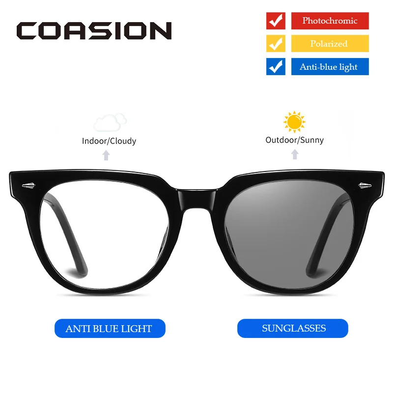 Очки солнцезащитные поляризационные для мужчин и женщин фотохромные очки 2 в 1 с