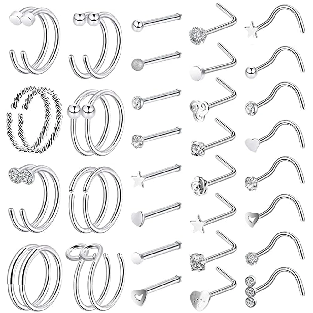 Мужские и женские кольца для пирсинга из нержавеющей стали 316L Ювелирное