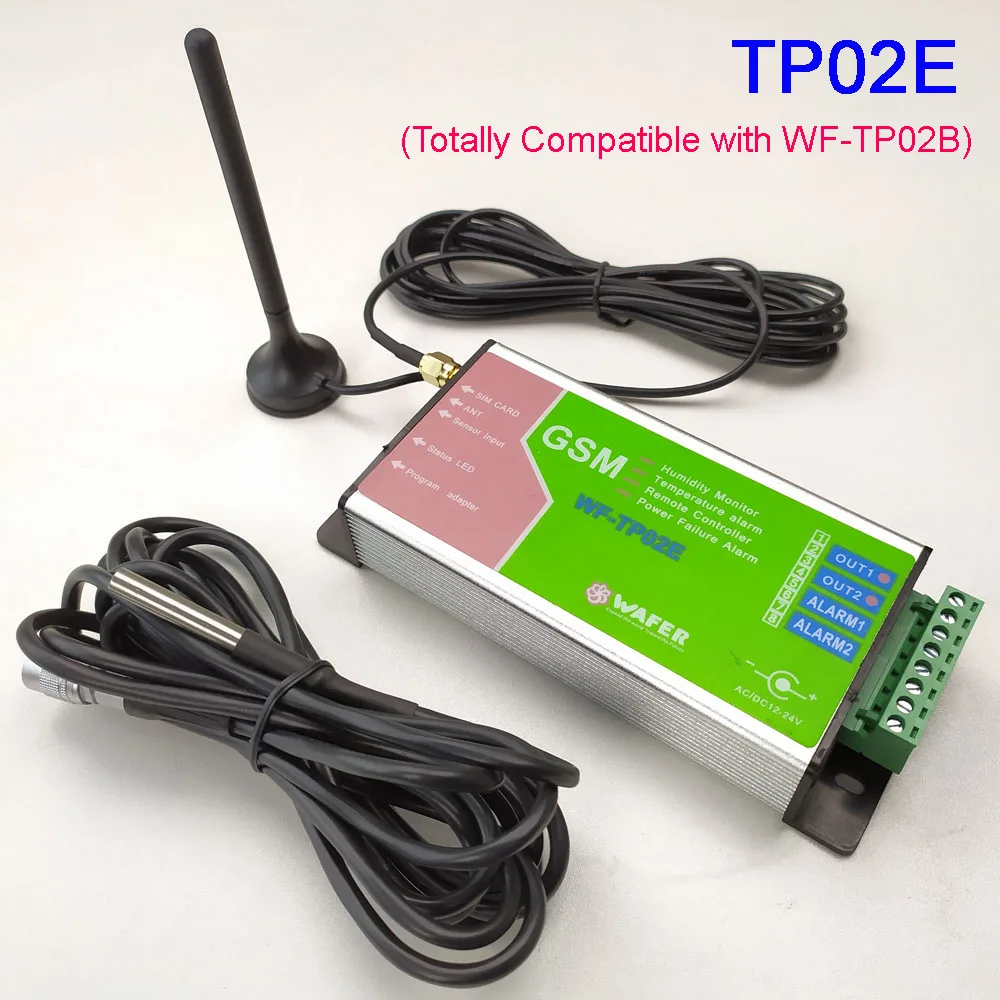 WF-TP02E GSM монитор температуры и SMS сигнализация и регистратор данных через электронную почту и оповещение о неисправности питания, совместимое с WF-TP02B