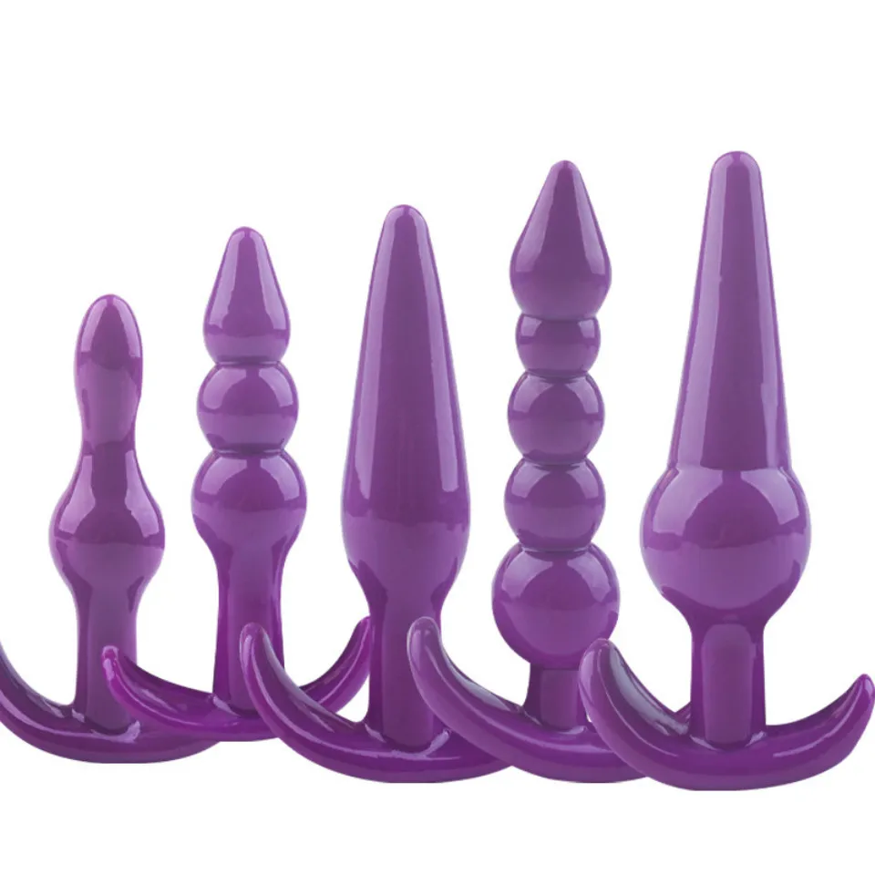 Силиконовая Анальная пробка задний двор 5 шт./компл. секс игрушки для пары