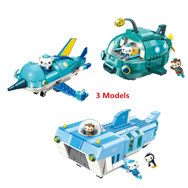 Творческие идеи аниме Октонавты Осьминог строительные блоки мультяшный фильм