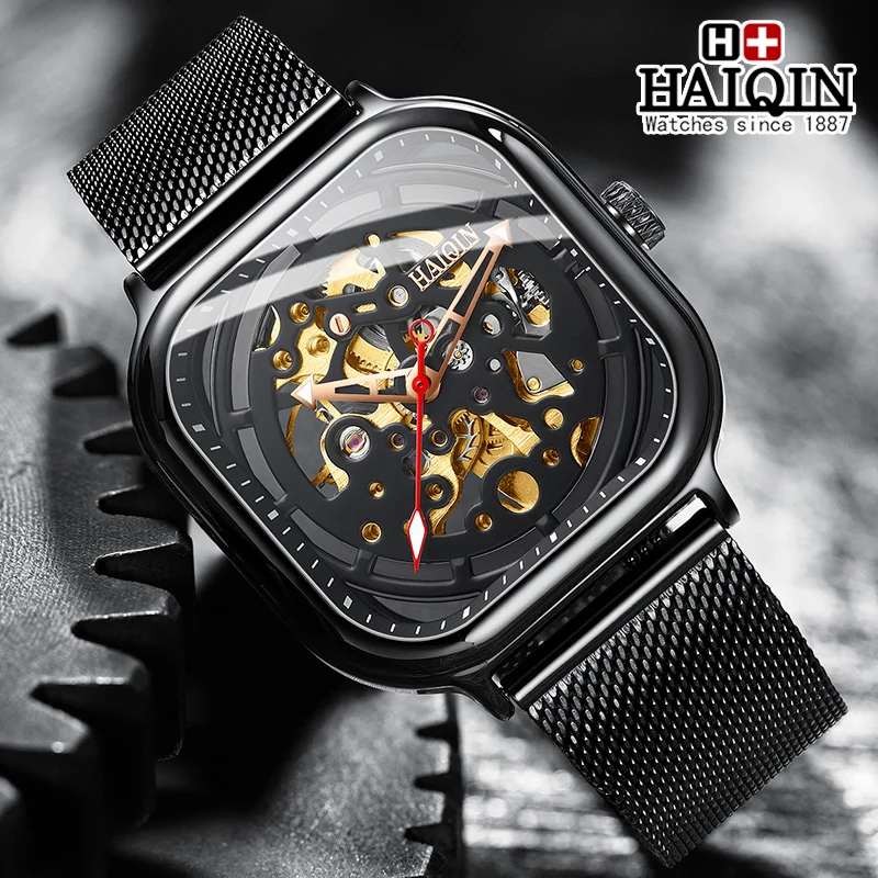 HAIQIN Новая автоматическая техника мужские часы лучший бренд класса люкс Бизнес
