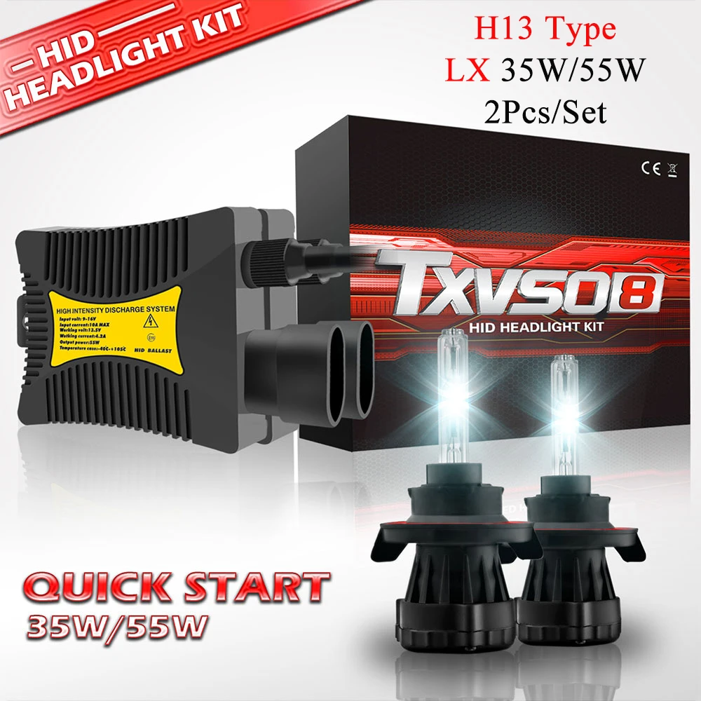 TXVSO8 9008 H13 Hi Li 70 Вт Bi Xenon HID проектор фара конверсионный набор 2 шт. 35 биксенон