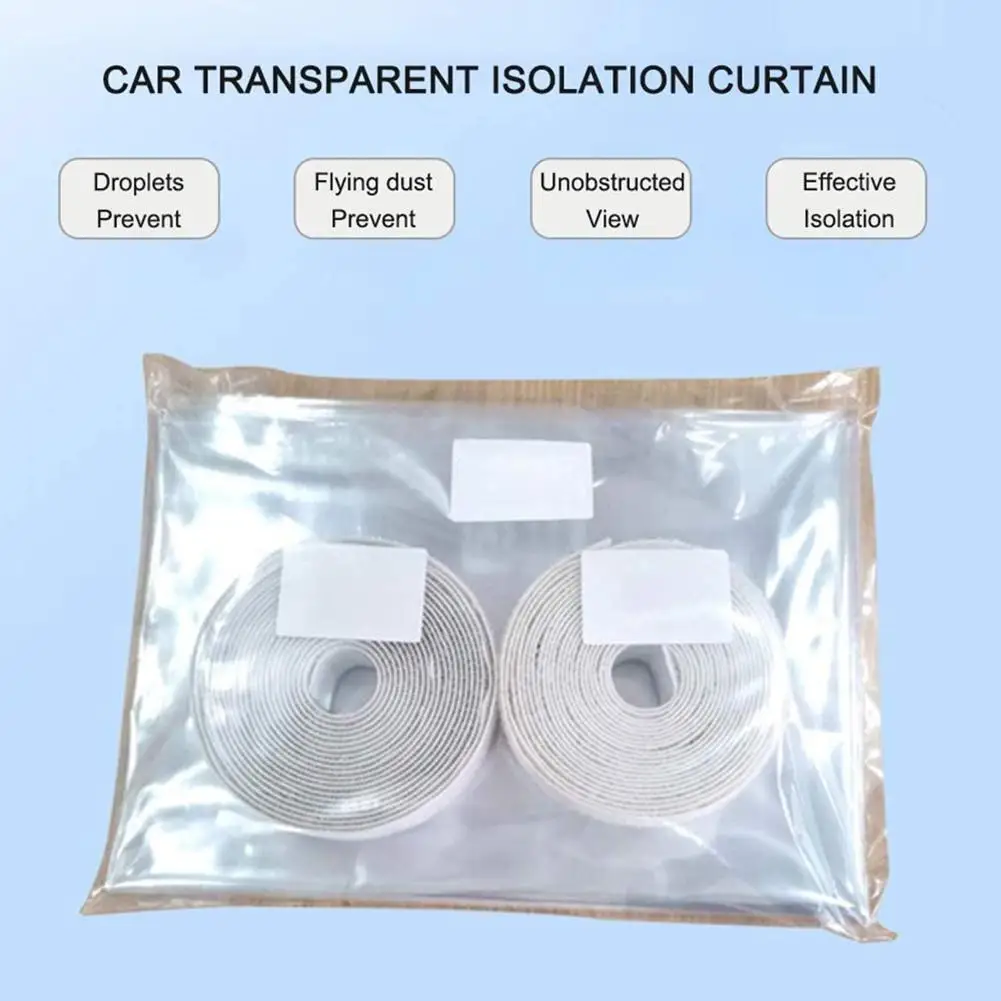 

80% HOT SALES1.4x2m Clear Car Taxi Anti-Droplets Isolation Partition Curtain Protective Film