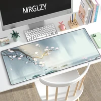 chinese style plum blossom gaming accessoroes ink painting mouse pad carpet gamer large mechanical keyboard mousepads desk mat