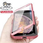 Чехол с полным покрытием 360 градусов для Iphone 11 Pro XS Max, чехол для Iphone 7, 8, 6, 6S Plus, 5 5S, SE 2020, X, XR, с защитой для экрана, противоударный