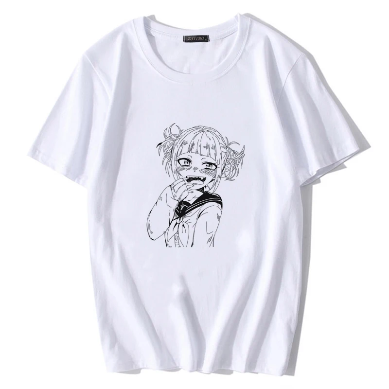 Japanese Comic Cartoon Toga Himiko Print T Shirt Men My Hero Academia Tops Harajuku Boku no Men's t-shirt S5MC118 | Мужская одежда