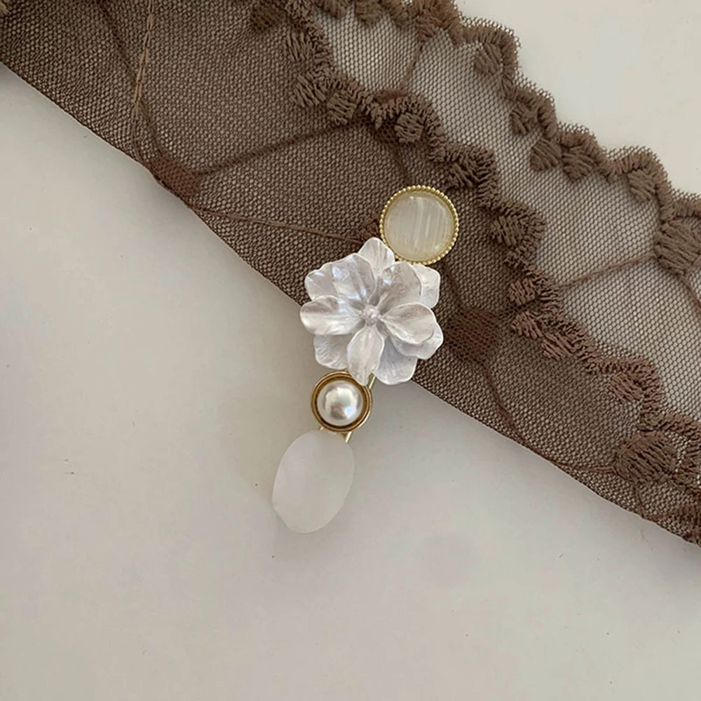 

Women's Fairy Pearl Net Hairpin South Korea Female Hairpins with Bangs Clip Headdress Hair Accessories Hairpin Side Clip