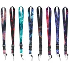 Цепочка для ключей с разноцветным принтом, с элементами звездного неба, шнурок для ключей, 1 шт., подарок для преподавателей шт.