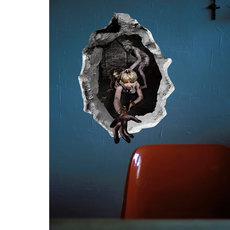 Украшение на Хэллоуин 3D наклейки стену с призраками съемные настенное искусство