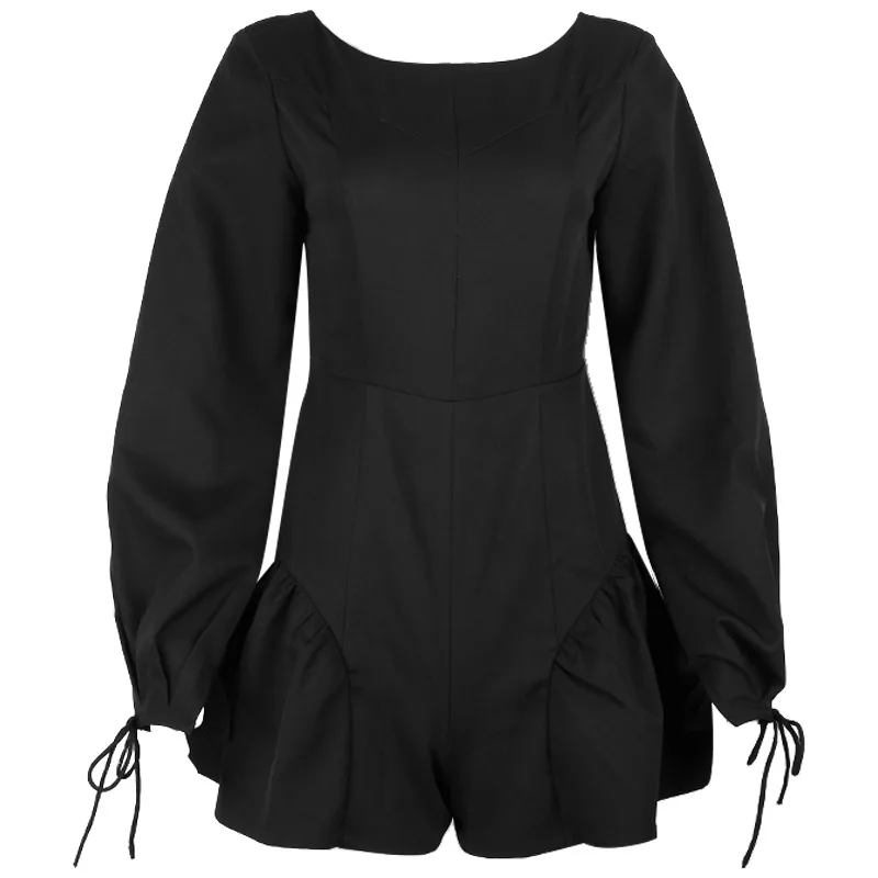 

FAKUNTN Women's Dress Women Clothes 2021 Fashion Solid O-Neck Long Sleeve A-line Dresses High waist Casual Party Sexy Dress