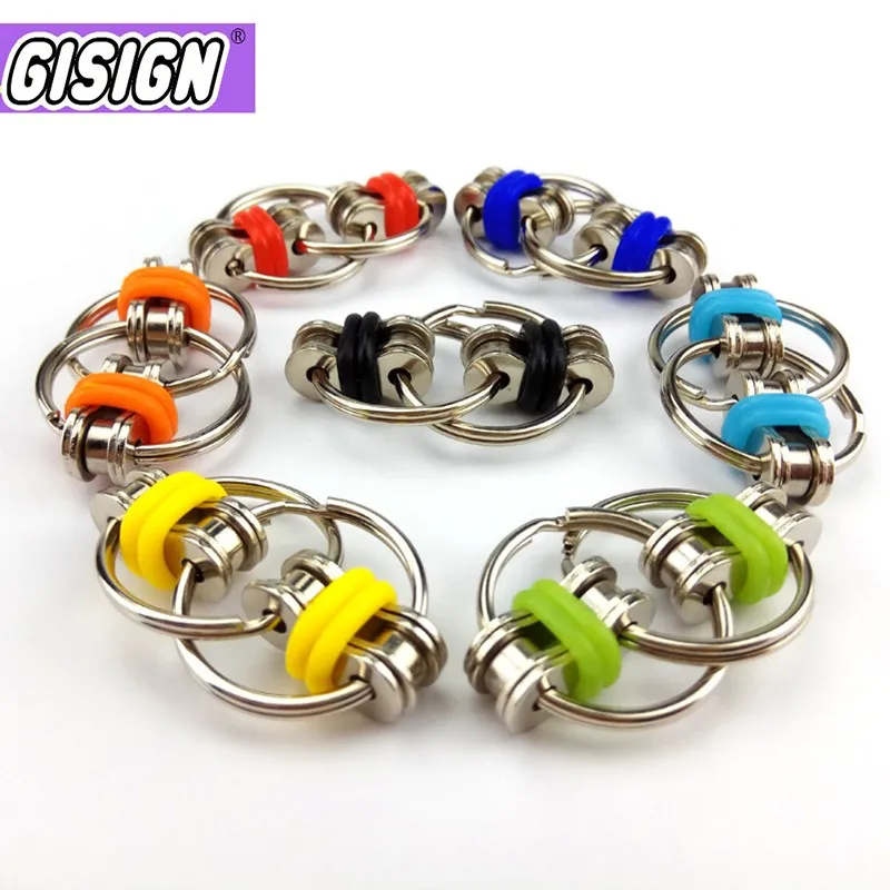 

2021 Metal Puzzle Chain Fidget Toy For Autism Chain Fidget Toys Set Stress Relieve Adhd Top Hand Spinner Key Ring Sensory Toys