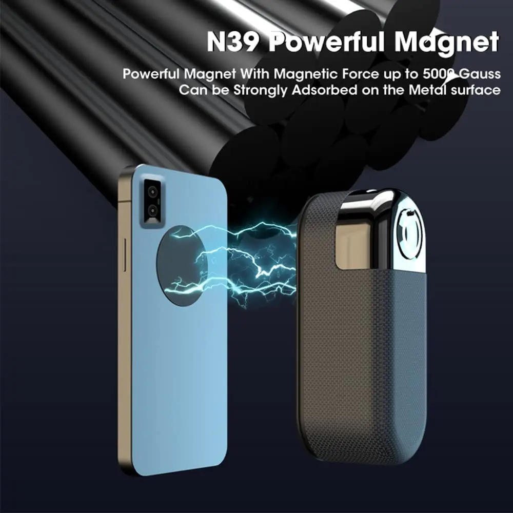 

Мини-телефон, индукционный портативный динамик с функцией NFC, беспроводной динамик, HD стереозвук (темно-синий)