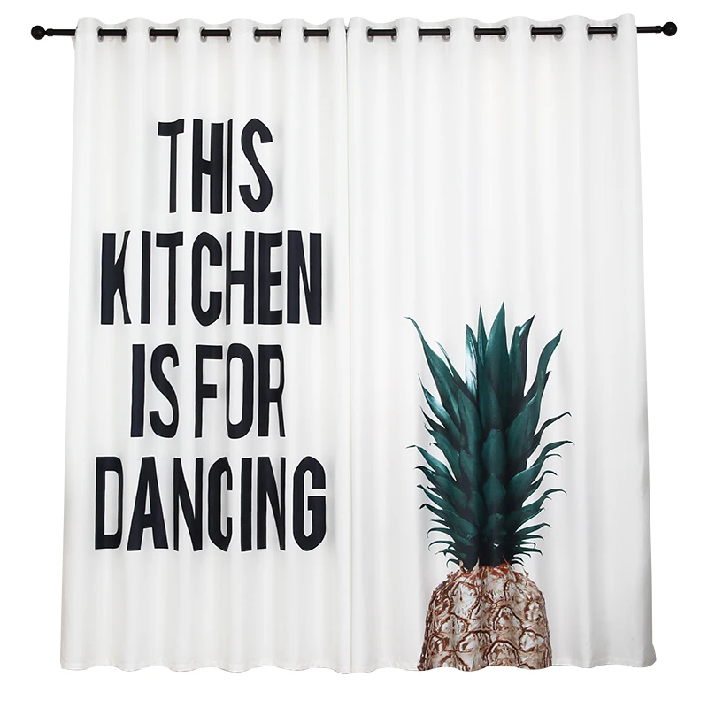 

Minimalist Modern Lettered Plant Hipster Thick Shade Curtains for Living Dining Room Bedroom.