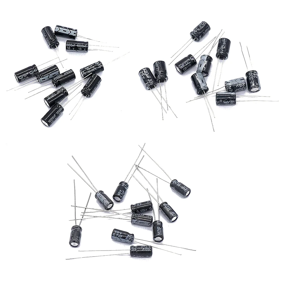 

Electrolytic Capacitors Assorted 24 Kinds 0.1uF-1000uF Assortment Box Kit 500 PCS for TV Radio Stereo 10V 16V 25V 50V