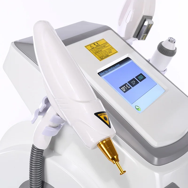 

Factory Price IPL SHR / RF / Elight / ND Yag Laser for Black Carbon Wrist Skin Peeling Hair Removal and Tattoo Removal Machine