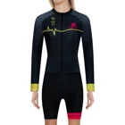 Спортивный женский комбинезон для велоспорта kafitt, с длинными рукавами, цельный гелевый костюм