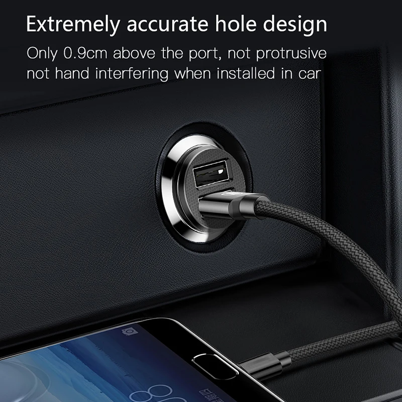 Автомобильное зарядное устройство Mini 3.1A/4.8A/6.2A USB скрытое автомобильное