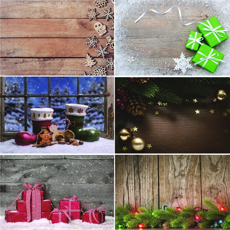 

Vinyl Custom Photography Backdrops Prop Christmas day and Board Theme Photography Background C20422-53