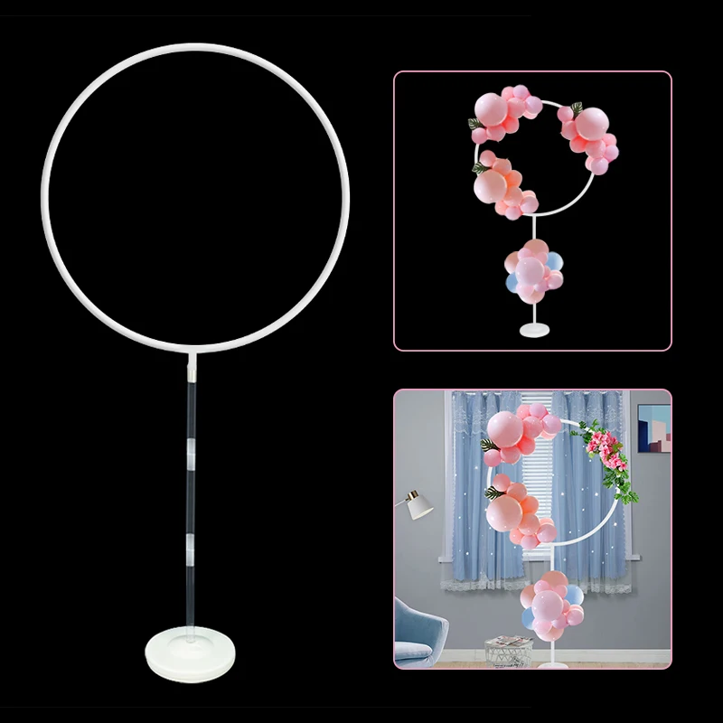 

Balloon Arch Stand Wedding Birthday Party Decor Balloons Round Ring Holder Plastic Wreath Round Balloon Stand Baby Shower Supply