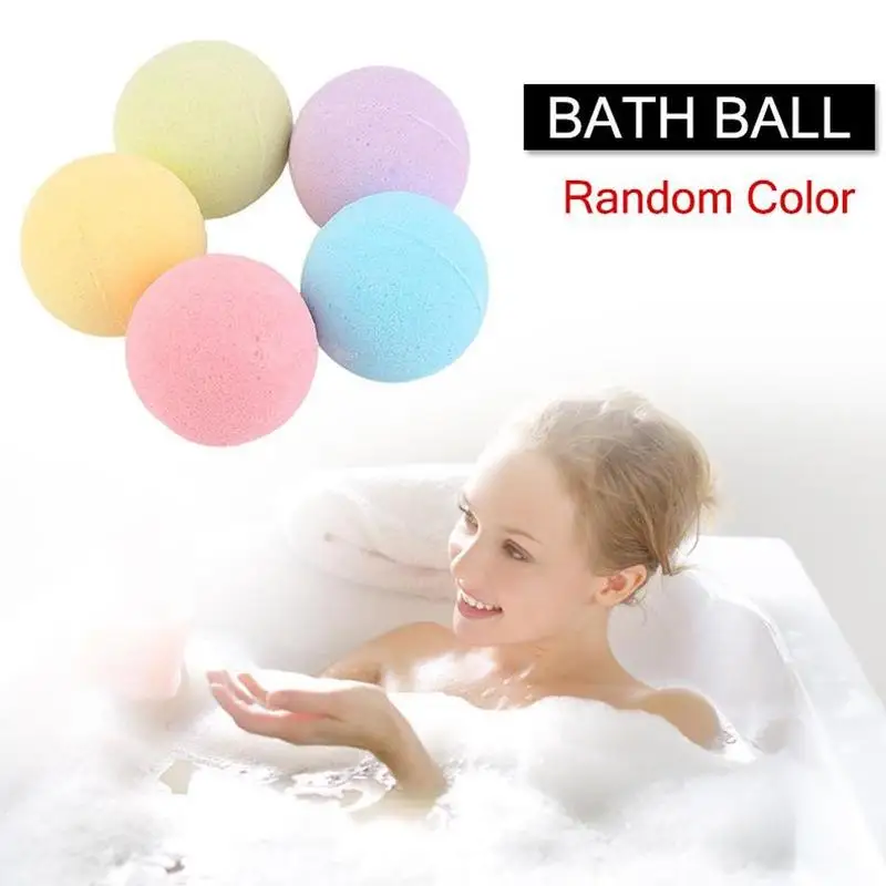 

1pc Handmade Bath Salt Bombs Hotel Bathroom Bath Ball Bomb Aromatherapy Type Body Cleaner Gift Random Color TC121C Small Size