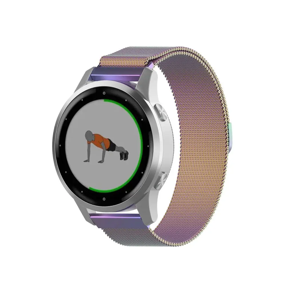 18 мм 20 мм 22 мм Миланский ремешок для часов Garmin Vivoactive 3 4 смарт-ремешок Ремешок для браслетов для Garmin Vivoactive 4S из нержавеющей стали